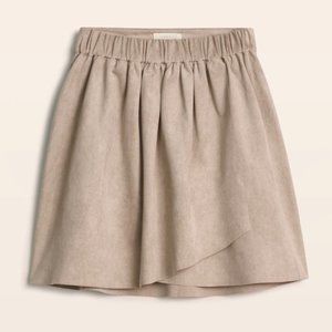 Aritzia Wilfred Grey Suede Skirt